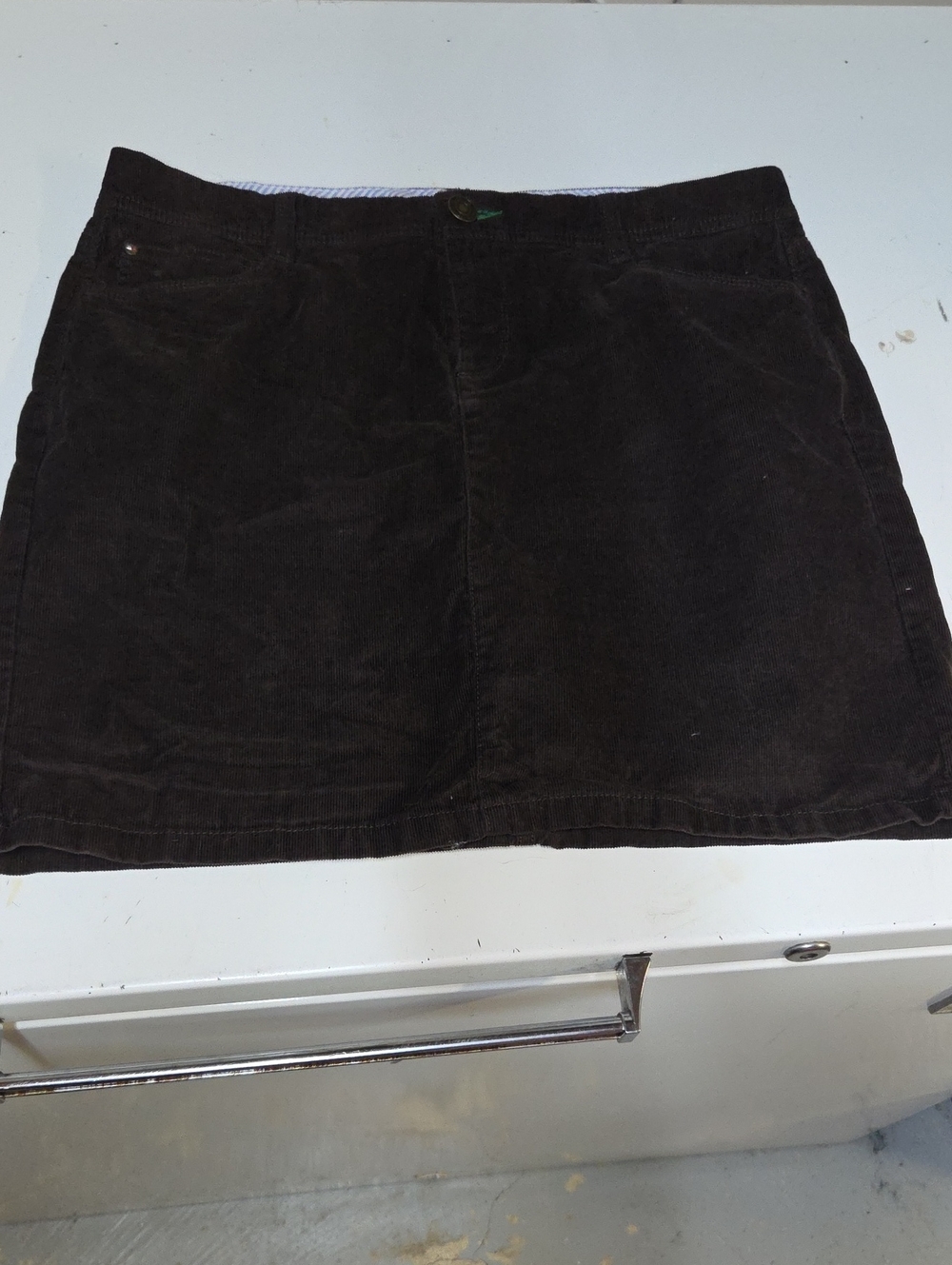 Tommy Hilfiger Brown Corduroy Mini Skirt Sz 12 ✨️5/$30